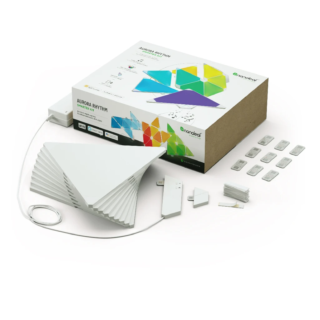 Комплект умных световых панелей Nanoleaf Smarter Kit Rhythm Edition - 9 шт. - фото 1 - id-p1213581091