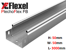 Лоток суцільнометалевий, оцинкований 50x50x3000x0,6 мм Plechoflex FB