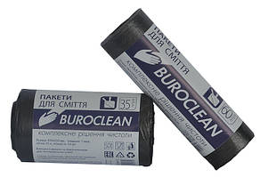 Пакети для сміття Buroclean 35л50шт Eurostandart чорні 10200016
