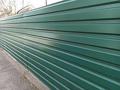 Профнактил забірний зеленого кольору РАЛ 6005, Профліс зеленого кольору RAL 6005, Металопрофіль на паркан 6005.