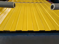 Профнастил жовтого кольору РАЛ 1003, Профлист 1003, Металопрофіль забірний жовтого кольору RAL 1003.