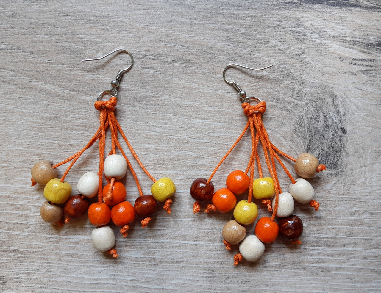 Сережки Калинове Намисто. Помаранчево-кольорові., фото 1