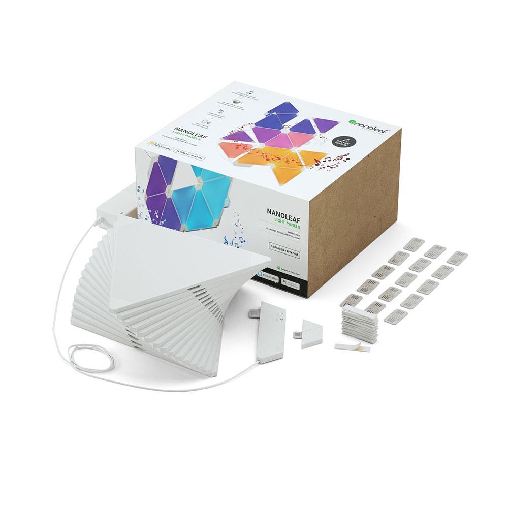 Комплект умных световых панелей Nanoleaf Smarter Kit Rhythm Edition - 15 шт. - фото 1 - id-p1213655527