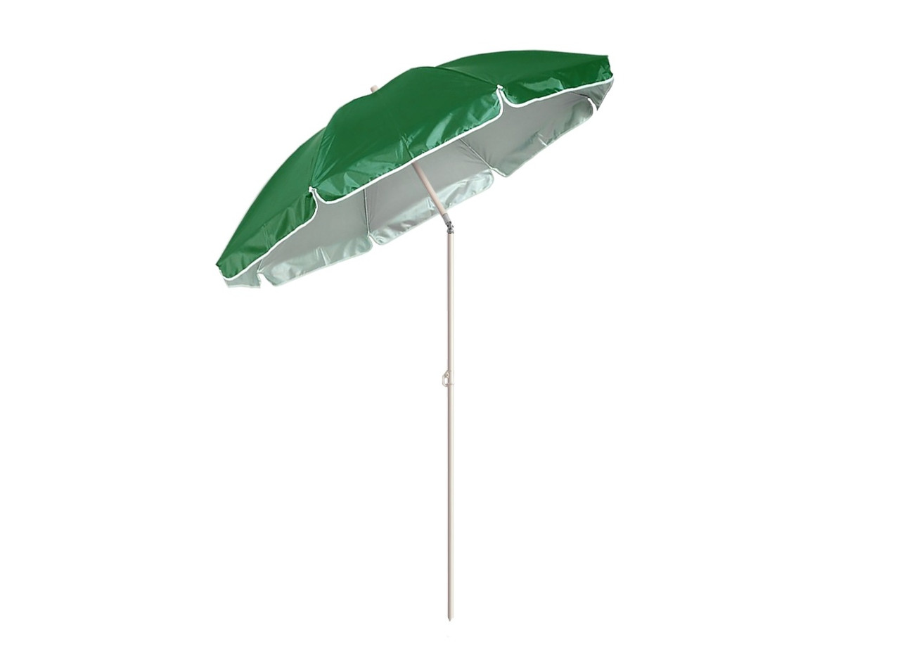 Большой пляжный зонт от солнца, однотонный зеленый, садовой зонтик с наклоном, 1.75 м с доставкой (NS) - фото 3 - id-p1213698998