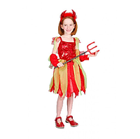 Карнавальный костюм для девочки "Чертенок", для утренника, маскарадный, на Хэллоуин, от 7 до 14 лет