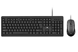 Дротовий Комплект (клавіатура + мишка) 2E MK401 USB Чорний (2E-MK401UB)