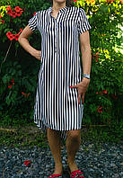 Плаття-сорочка в смужку штапель Туреччина