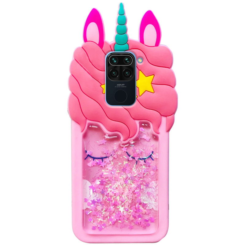 Накладка TPU Unicorn 3D Xiaomi Redmi Note 9 / Redmi 10X рожевий