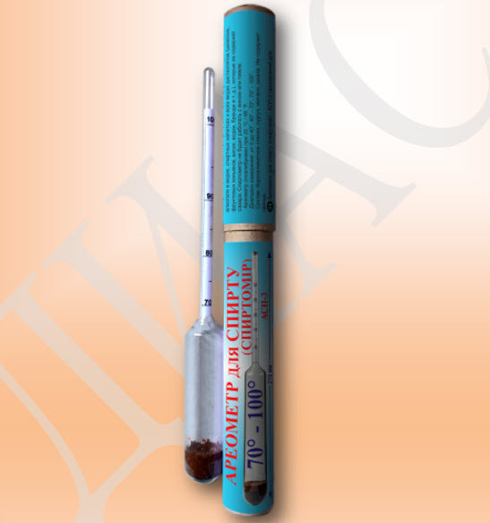 Спиртометр (ареометр для спирту) АСП-3 від 70-100%, фото 1