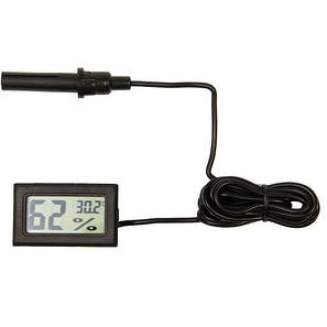 Термометр гігрометр із виносним датчиком маленький, фото 2