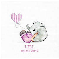 Набори для вишивання хрестом Luca S Дитяче Baby girl Метрика