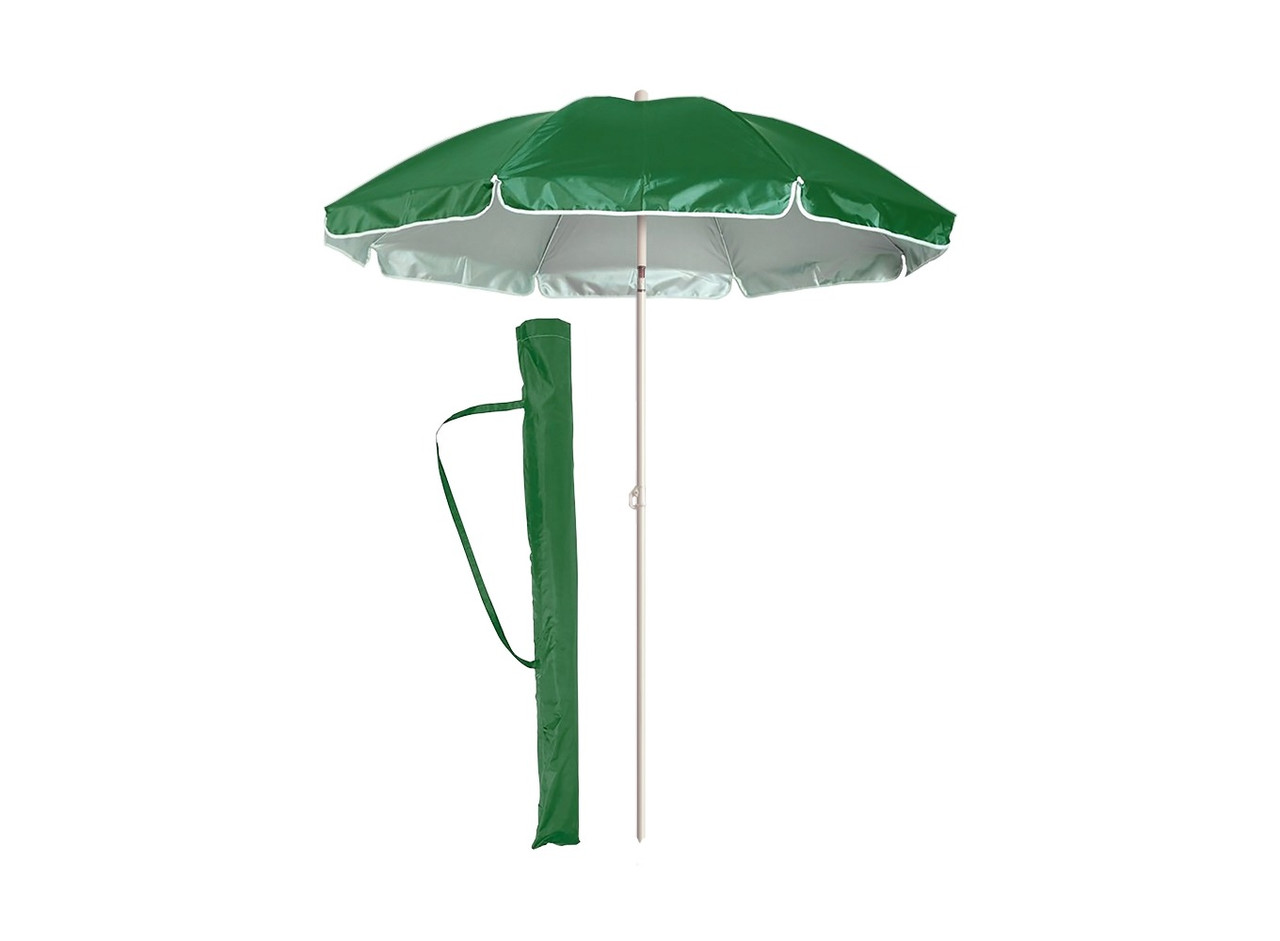 Большой пляжный зонт от солнца, однотонный зеленый, садовой зонтик с наклоном, 1.75 м с доставкой (GK) - фото 2 - id-p1213807018