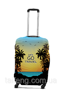 Чохол для валізи Lets Go M принт 0426