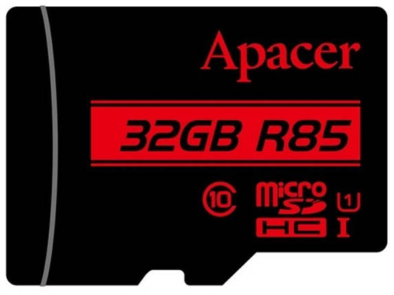 Картка пам'яті MicroSDHC 32GB UHS-I Class 10 Apacer + SD Adapter (AP32GMCSH10U5-R), фото 3