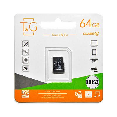 Картка пам'яті MicroSDHC 64 GB UHS-I U3 Class 10 T&G (TG-64GBSDU3CL10-00), фото 1