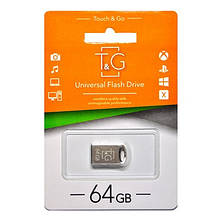 Флешка USB 2.0 64GB T&G 105 Metal Series Silver (TG105-64G)