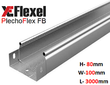 Лоток суцільнометалевий, оцинкований 100x80x3000x0,6 мм Plechoflex FB