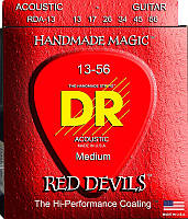 Струны для акустической гитары DR RDA-13 Red Devils Phosphor Bronze Acoustic Guitar Strings Medium-Heavy 13/56