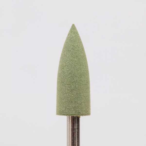 Полірувальник для фрезера для манікюру і педикюру силіконовий конус гострий 6мм олива, фото 1