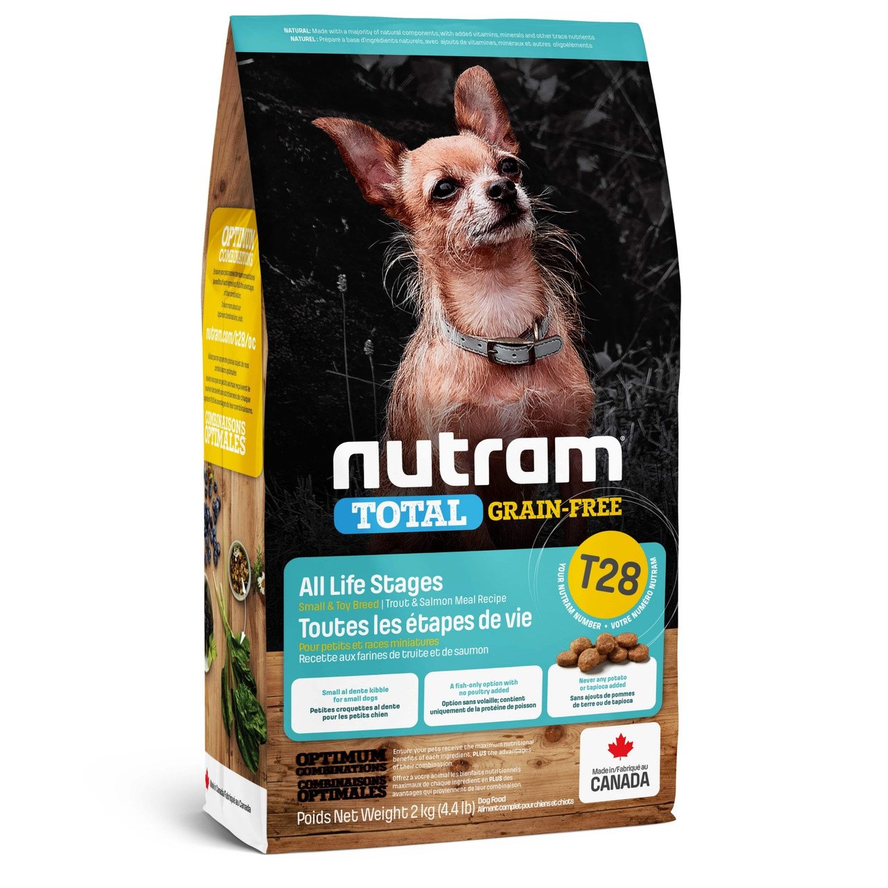 Nutram (Нутрам) T28 Total Grain-Free Salmon & Trout Small Breed беззерновой корм для дрібних собак, 5,4 кг