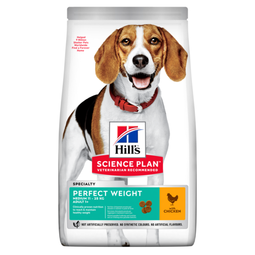 Hills (Хіллс) Adult Medium Breed Perfect Weight низькокалорійний корм для собак середніх порід, 2 кг