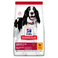 Hills (Хіллс) Adult Medium Chicken сухий корм для собак середніх порід з куркою, 14 кг