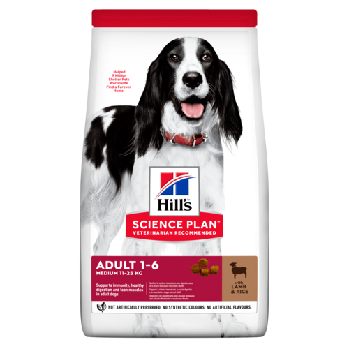 Hills (Хіллс) Adult Medium Lamb & Rice сухий корм для собак середніх порід з ягням, 14 кг