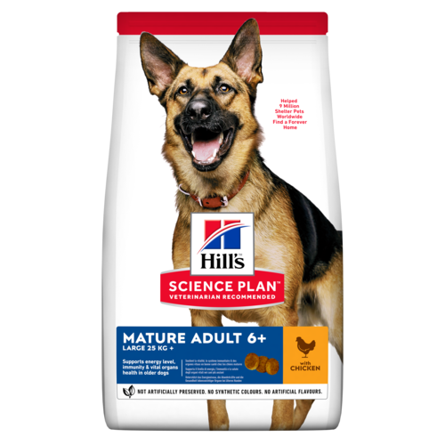Hills (Хіллс) Mature Adult 6+ Large breed Chicken сухий корм для літніх собак великих порід, 14 кг