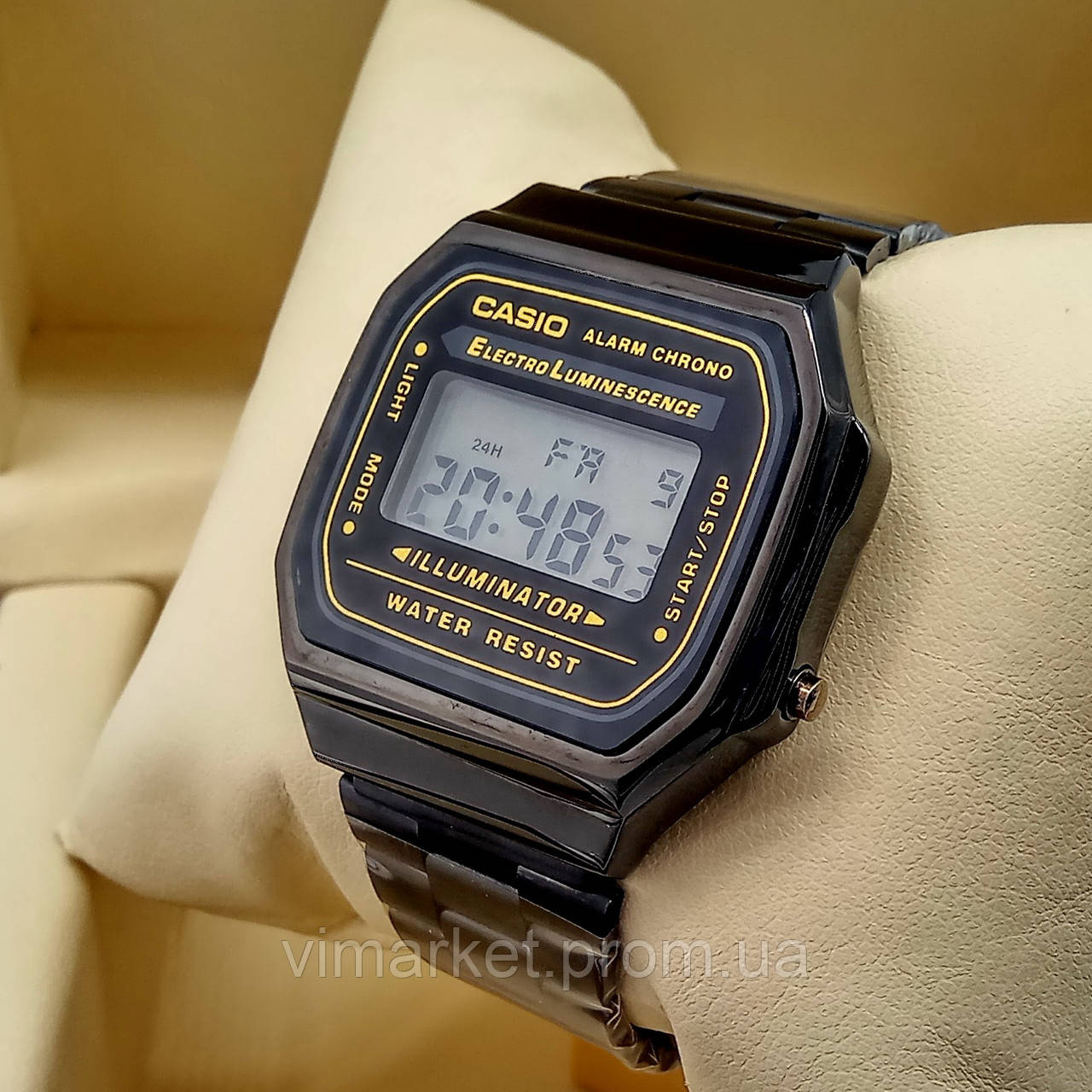 Кварцові (електронні) наручний годинник Casio A168 Old School чорного кольору AAA копія AAA copy High Copy