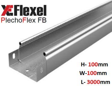 Лоток суцільнометалевий, оцинкований 100x100x3000x0,6 мм Plechoflex FB