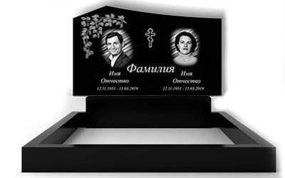 Гранітний пам'ятник на двох (100-60-8) РВ-05, фото 1