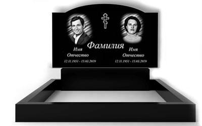 Гранітний пам'ятник на двох (100-60-8) РВ-06
