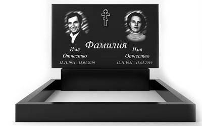 Пам'ятник на двох із граніту (100-60-8) РВ-01, фото 3