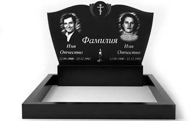 Подвійний пам'ятник з граніту (100-60-8) РВ-04, фото 1