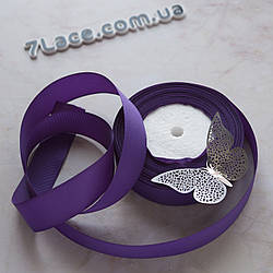 Репсова стрічка 2,5 см/колір фіолетовий/ширина 2,5 см/бобіна 23 м