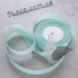 Репсова стрічка 2,5 см/колір тифані/ширина 2,5 см/бобіна 23 м