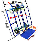 Візок-трансформер 1000х1000 мм, складський візок, кравчучка ручна, фото 3