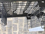Пристінний сірий стелаж Трансформер з полицями-корзинами та гачками, фото 10