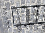Пристінний сірий стелаж Трансформер з полицями-корзинами та гачками, фото 2
