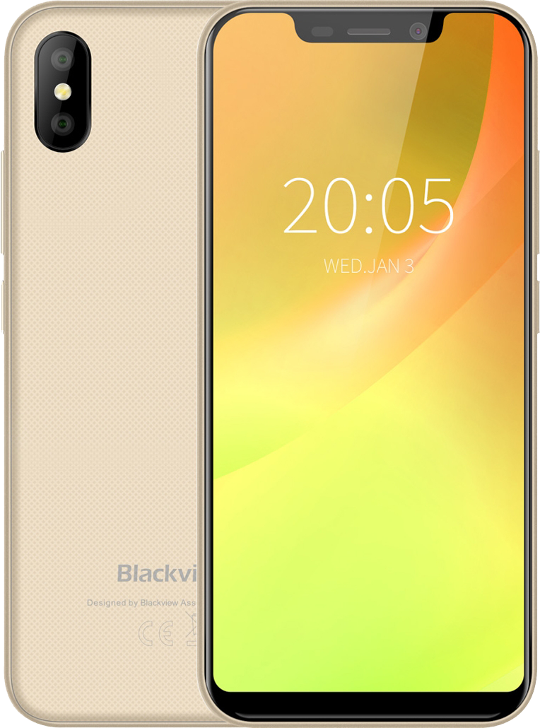 Смартфон Blackview A30, 2/16 Gb, Android 8.1, Подвійна камера 8+5 Мп, FaceID, 2500 mAh, Дисплей 5.5"
