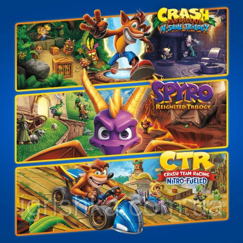 Потрійний набір Crash + Spyro Ps4 (Цифровий акаунт для PlayStation 4) П3, фото 1