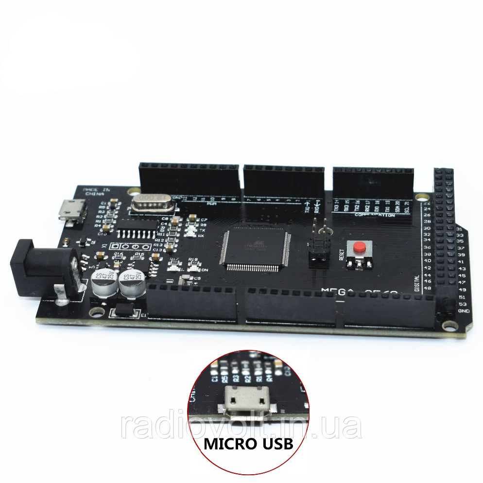 Arduino Mega 2560 R3, ATmega2560, MicroUSB