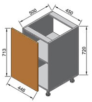 Кухня Тренто Модерн Нижняя тумба 45, 720х500х450