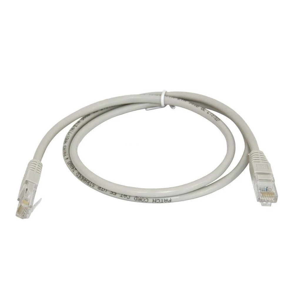 Мережевий кабель RJ-45 патчкорд шт.8Р8С- 8Р8С, UTP 4пари кат-5Е, сірий, 5 метрів
