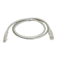Мережевий кабель RJ-45 патчкорд шт.8Р8С- 8Р8С, UTP 4пари кат-5Е, сірий, 3 дюйми