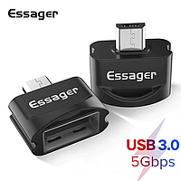 Адаптер ESSAGER USB 3.0 Micro USB Black