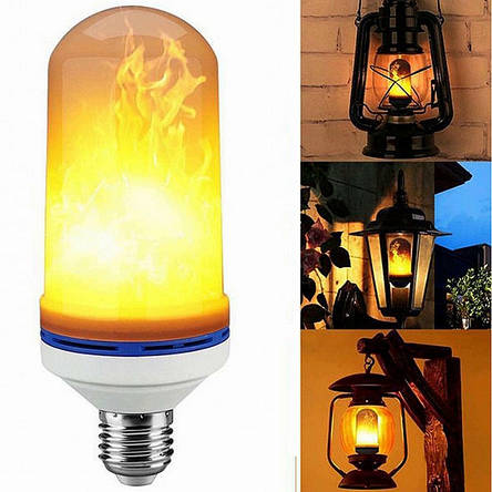 Лампа LED Flame Bulb А+ з ефектом полум'я вогню, E27 | незвичайна лампочка полум'я, фото 2