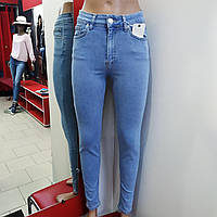 Женские голубые джинсы американка стрейч