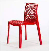 Стул Crystal Gruvyer Chair красный пластик, дизайн R&D Italy