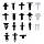 Набір автомобільних кріплень 435шт, пістони, кліпси, комплект знімачів, фото 2